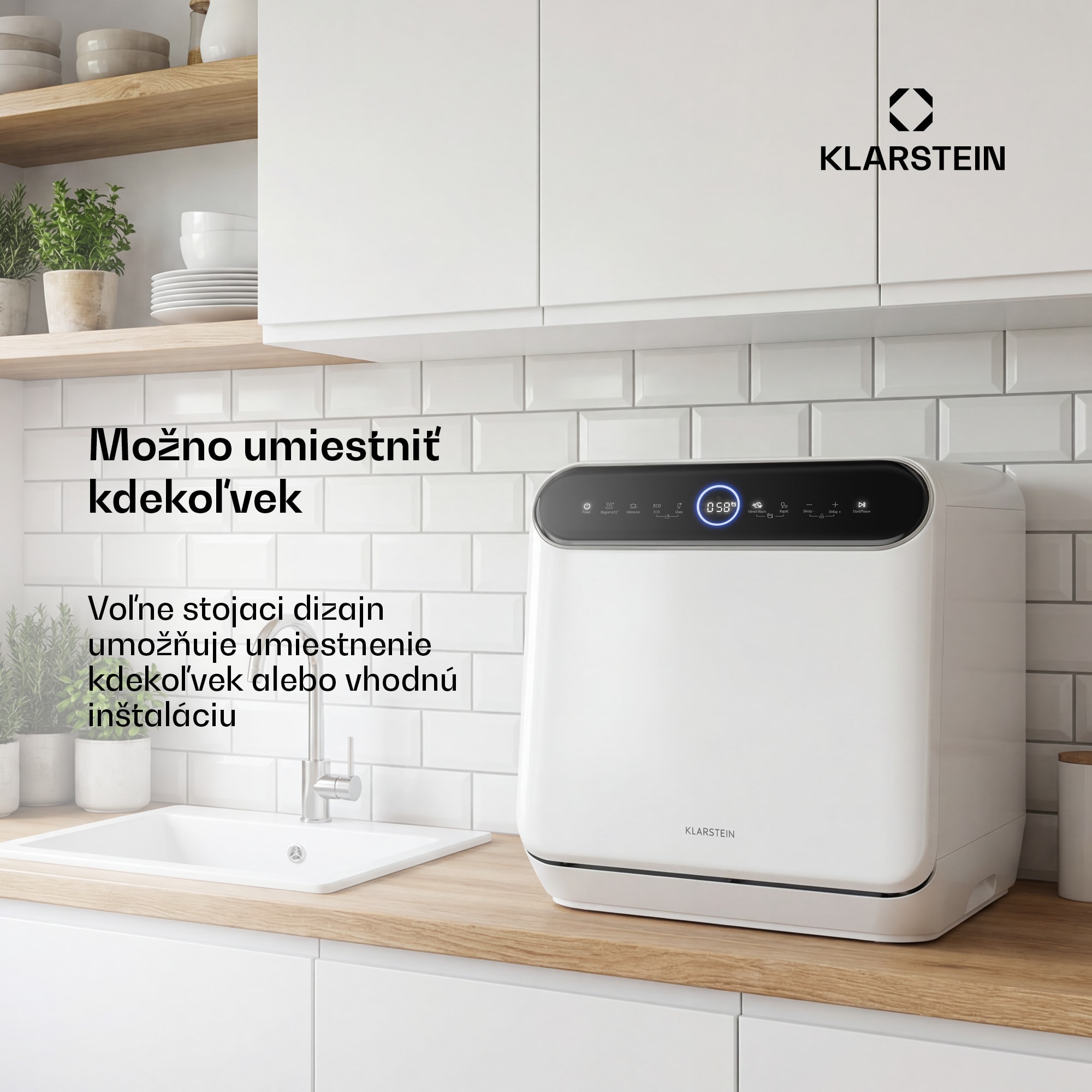 Klarstein Oceana stolný umývačka riadu | 7 programov | Aqua-Stop technológia | 860 W | 42 cm – Obrázok 2