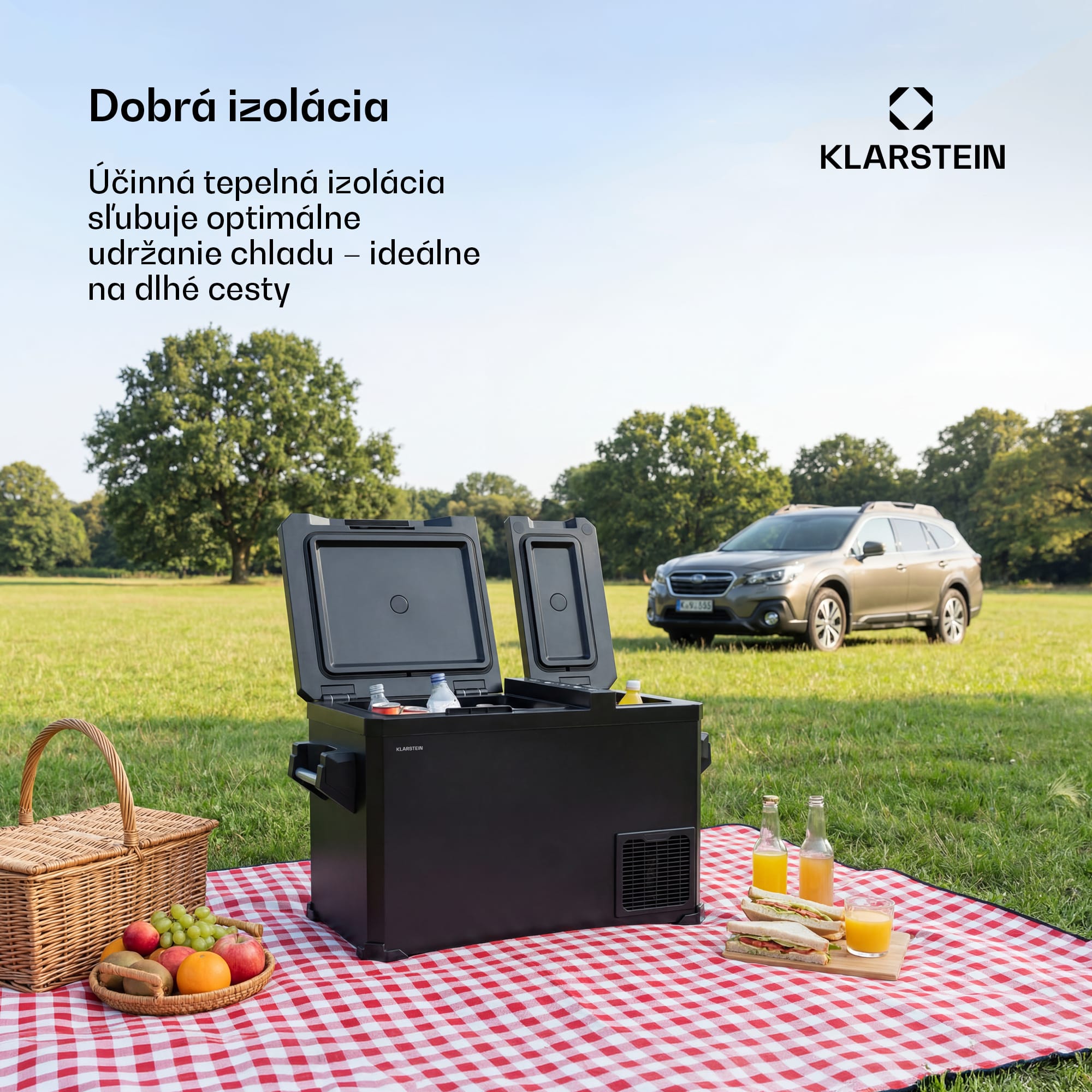 Klarstein Arctiq Duo chladiaca box | S kompresorom | 43 l | 58 plechoviek | -18 - 20 °C | Čierna | 78 cm – Obrázok 5