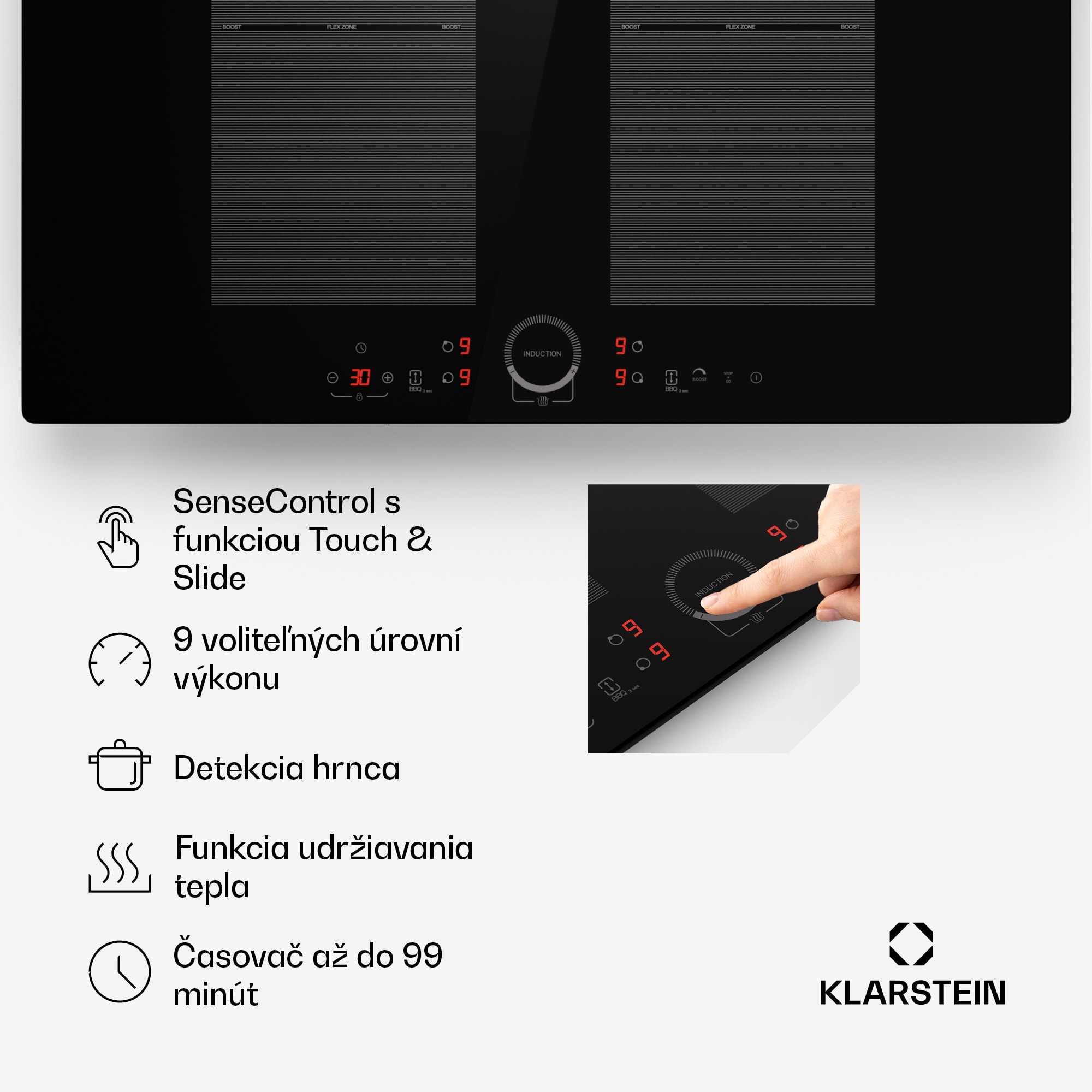 Klarstein Gourmet duo, digestor a indukčná varná doska, výkonné a moderné – Obrázok 5