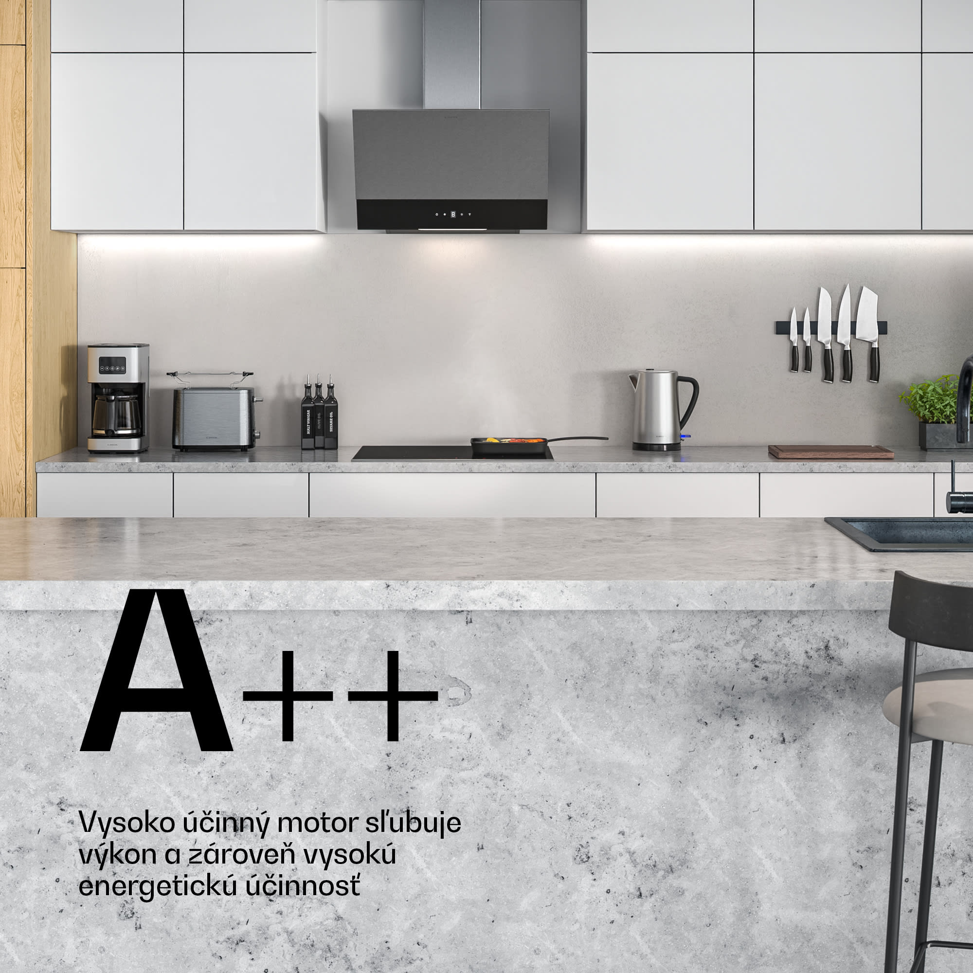 Klarstein Verosteel indukčná varná doska + Verosteel odsávač pár bez komína | 60 cm – Obrázok 4