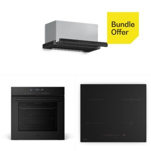 Klarstein Velaire indukčná varná doska + Velaire vstavaná rúra + Velaire teleskopický odsávač | 60 cm